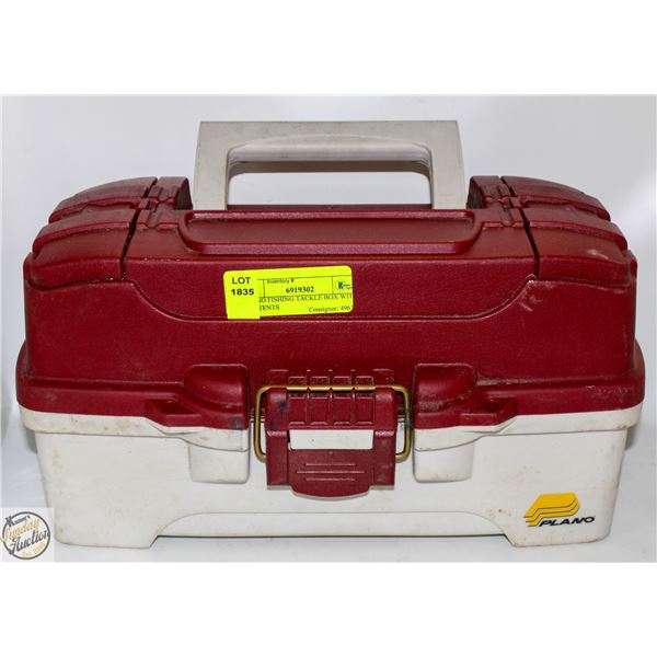 PLANO FISHING TACKLE BOX WITH CONTENTS