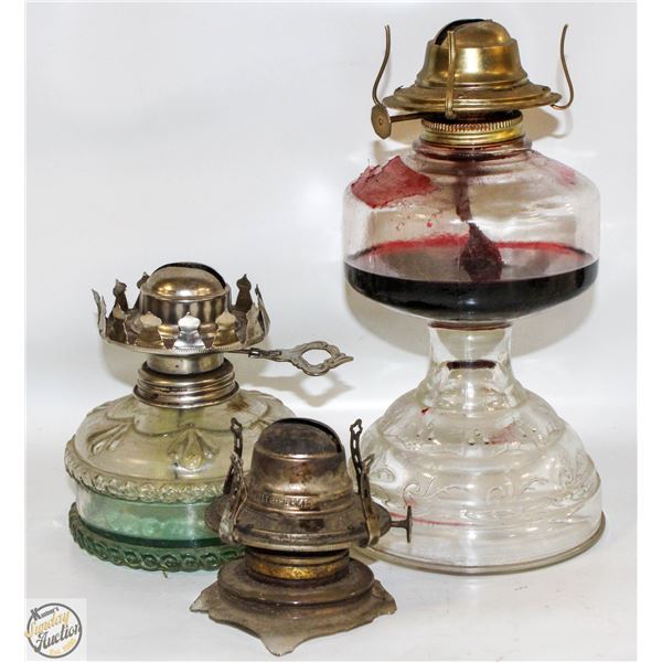 VINTAGE OIL LAMPS WITH LIQUID - ESTATE