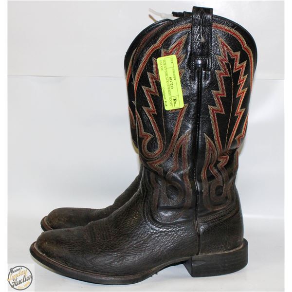 SIZE 8.5 D BLACK COWBOY BOOTS - ESTATE