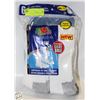 Image 1 : WHITE CREW SOCKS 12-16 SIZE 6-PACK FRUIT OF