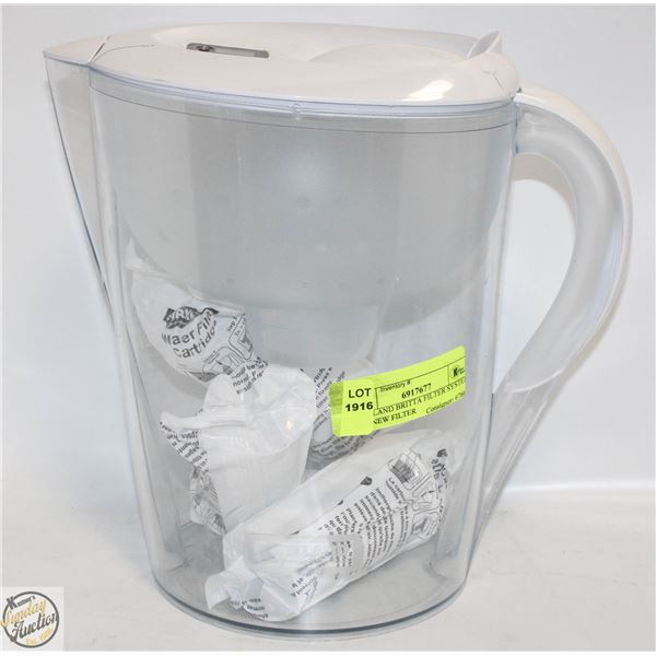 KIRKLAND BRITTA FILTER SYSTEM W/ 3 NEW FILTER