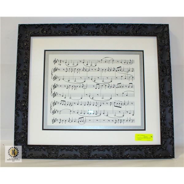 MUSIC NOTE ARTWORK FRAMED 20" X 23"