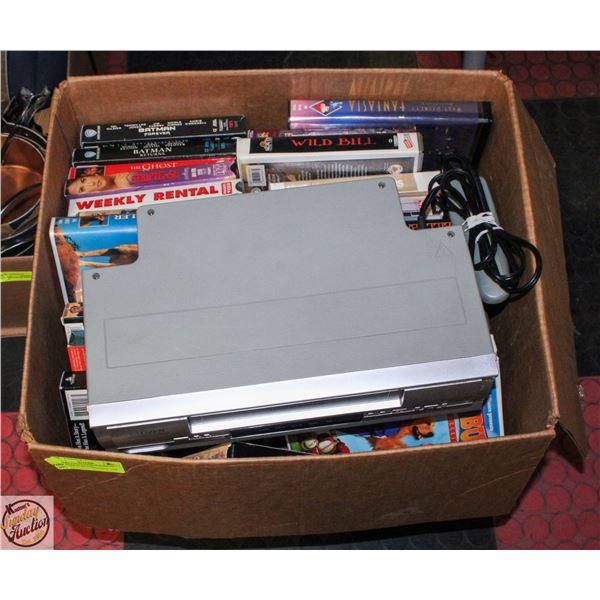 CITIZEN VHS PLAYER W/REMOTE AND OVER 85 MOVIES