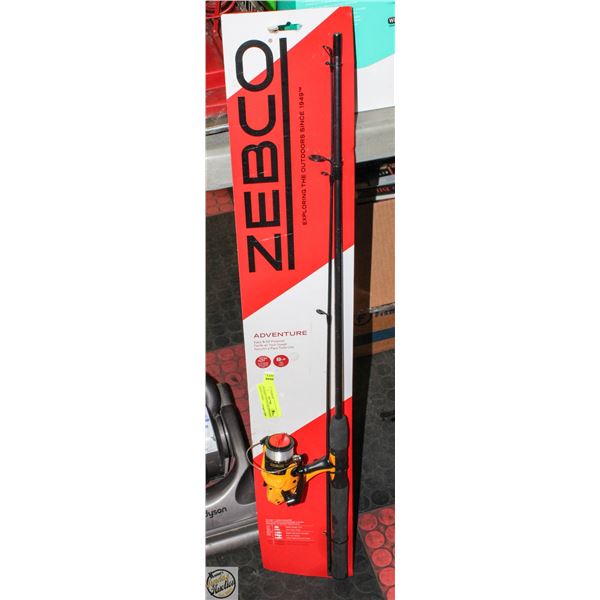 NEW ZEBCO ADVENTURE SPINNING FISHING COMBO