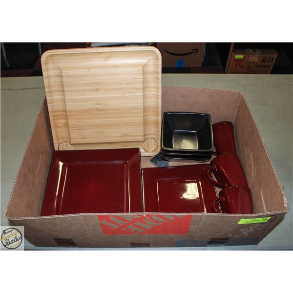 12-PIECE BAMBOO CHARCUTERIE BOARD WITH