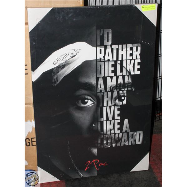 NEW SEALED TUPAC 24X36 CANVAS
