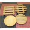 Image 1 : 4 WOODEN PLANT ROLLERS