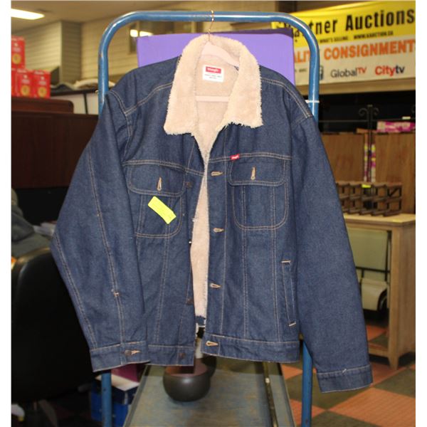 WRANGLER XL JEAN JACKET SHERPA LINED-ESTATE
