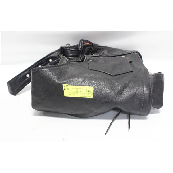 MENS LARGE INTERSTATE LEATHER MOTORBIKE