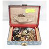 Image 1 : VINTAGE JEWELRY BOX FULL OF ESTATE JEWELRY-ESTATE