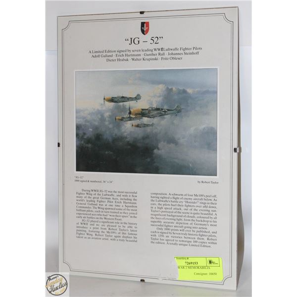 WORLD WAR 2 MEMORABILIA PICTURE