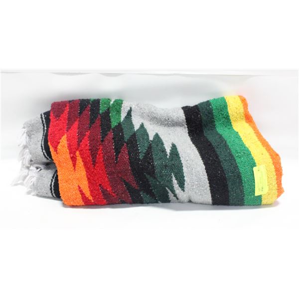 NAVAJO WEAVED TAPESTRY BLANKET-ESTATE