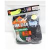 Image 1 : SHORT BLACK BOOT CREW SOCKS 12-16 SIZE 6-PACK