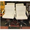 Image 1 : 4 WHITE ROLLING COMPUTER CHAIRS