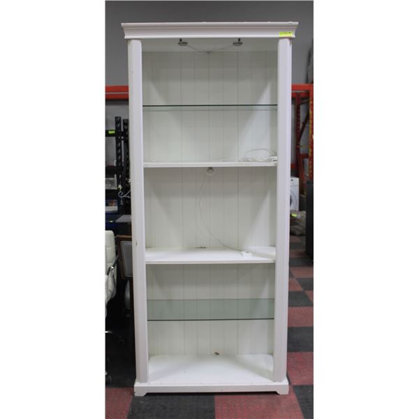 BAILIFF SEIZED: 5 TIER WHITE CABINET