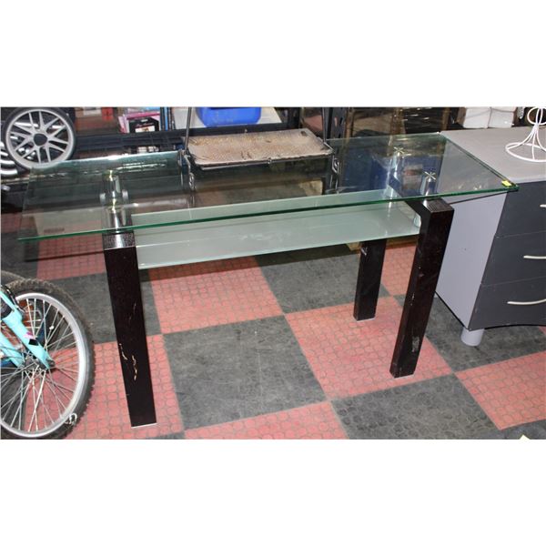 BAILIFF SEIZED: MODERN GLASS SOFA TABLE