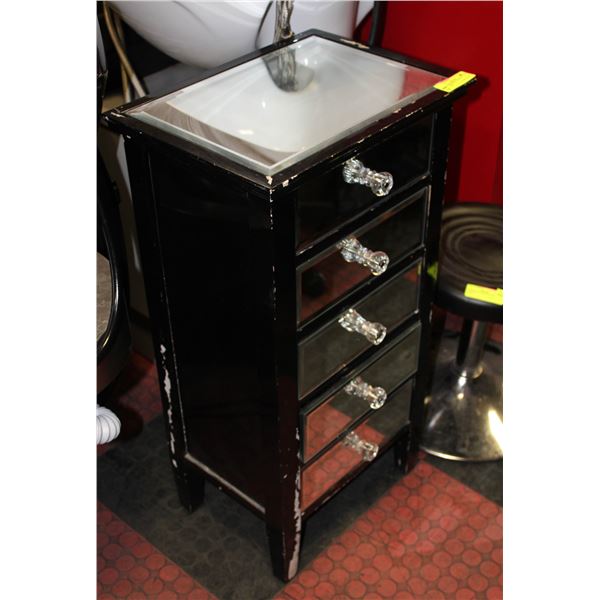 BAILIFF SEIZED: MIRROR MAKEUP STAND 6 DRAWERS