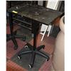 Image 1 : BAILIFF SEIZED: ROLLING BLACK TRAY STAND