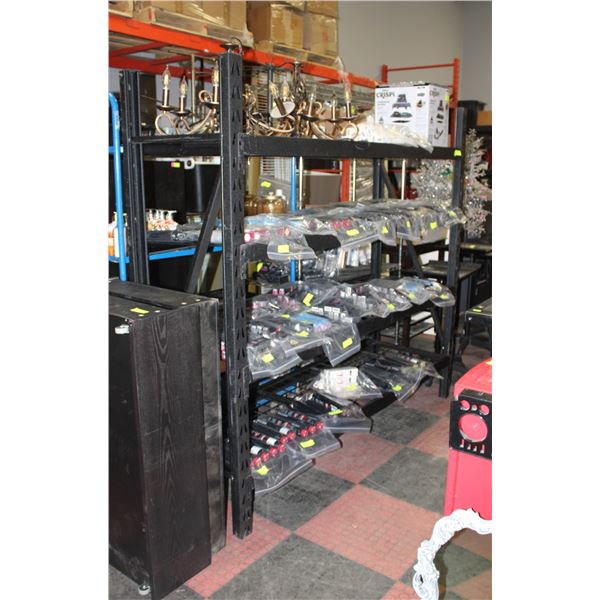 BAILIFF SEIZED:4 TIER INDUSTRIAL BLACK METAL SHELF