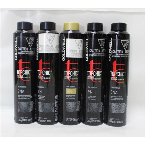 BAILIFF SEIZED (5) GOLDWELL TOPCHIC 8NA, 9N,