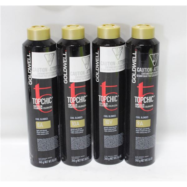 BAILIFF SEIZED (4) GOLDWELL TOPCHIC 8A, 9A,