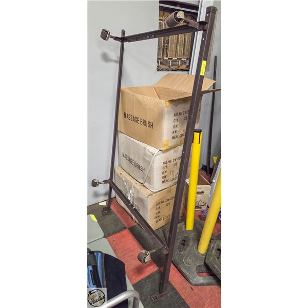 METAL BEDFRAME ON WHEELS