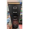 Image 1 : 4 DRAWER BLACK METAL FILE CABINET 52.5" X 26.5" X