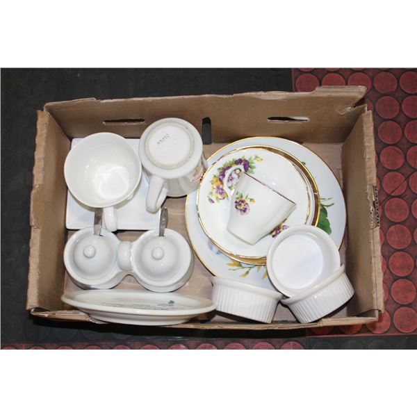 BONA CHINA + SUGAR DISHES, CREME BRULE