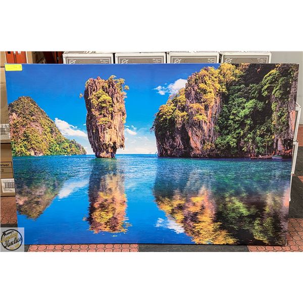 STRETCHED FRAME GICLEE WATER SCENE 31” X 47.5”