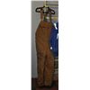 Image 1 : CANVAS WORK BIBS W/REMOVABLE INSULATION LINER SZ L