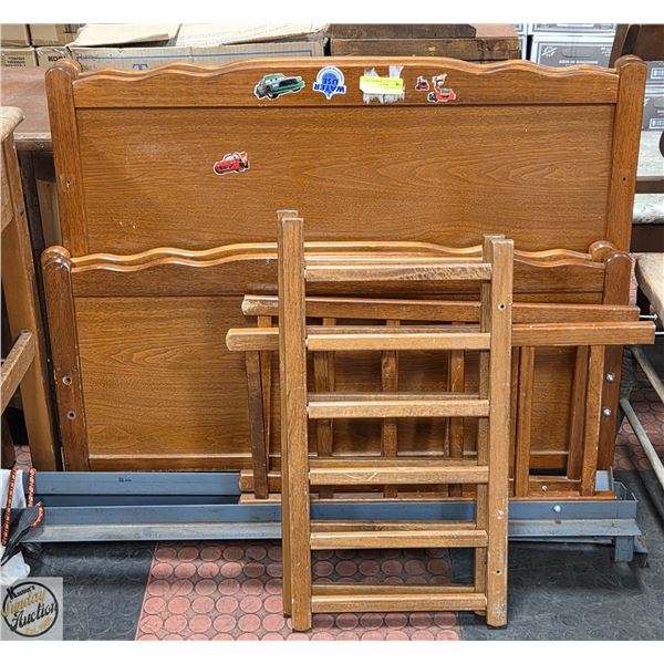 W SINGLE BED FRAMES & SIDE BOARDS WOODEN