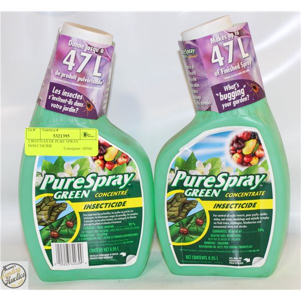 2 BOTTLES OF PURE SPRAY INSECTICIDE