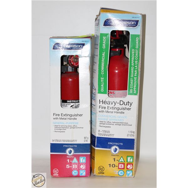 2 SMALL FIRE EXTINGUISHERS