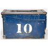 Image 1 : VINTAGE BLUE METAL AMMO CASE