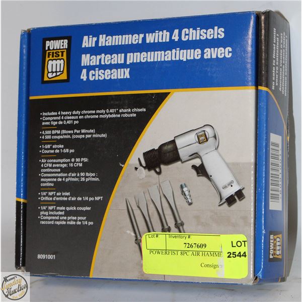 POWERFIST 8PC AIR HAMMER KIT