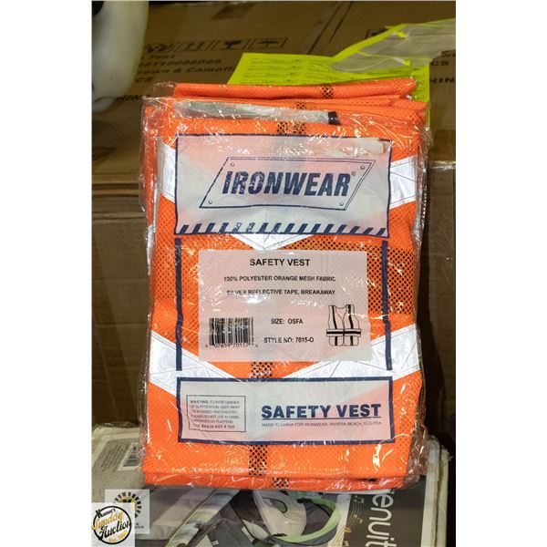 BUNDLE OF 10 BRAND NEW HI-VIZ SAFETY VESTS