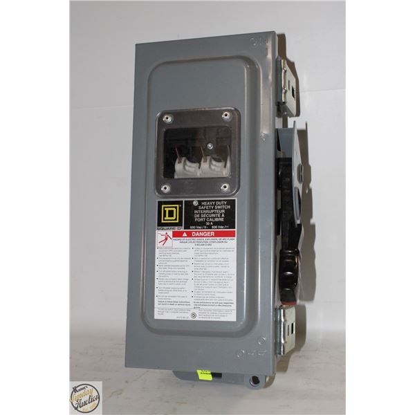 SQUARE D HEAVY DUTY SAFETY SWITCH 30A 600 VAC /V