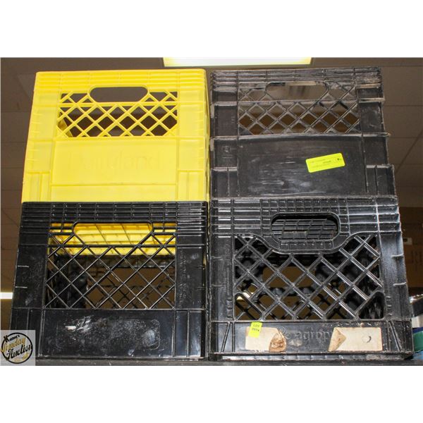 4 STORAGE CRATES
