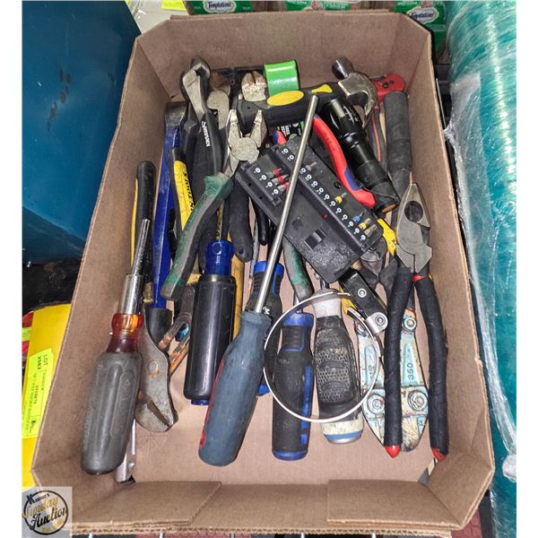 FLAT WITH LARGE ASSORTMWNT OF HANDTOOLS, ETC