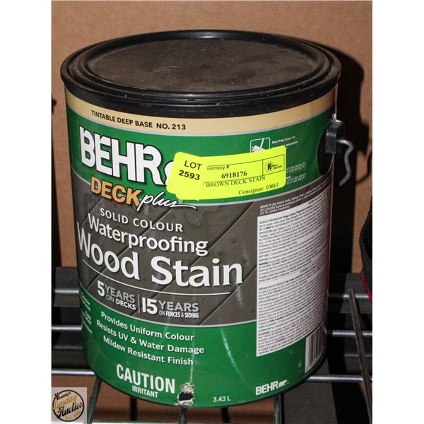 CAN OF BROWN DECK STAIN