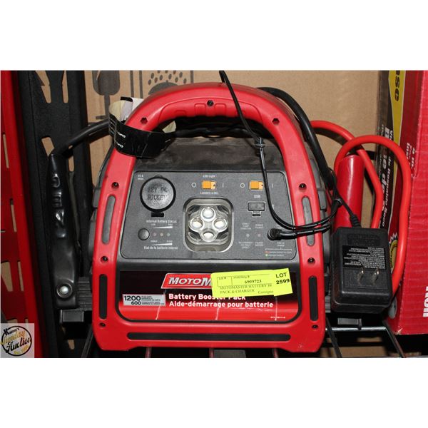 MOTOMASTER BATTERY BOOSTER PACK & CHARGER