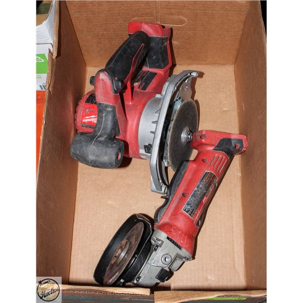 MILWAUKEE 6.5 INCH CIRCULAR SAW + MILWAUKEE 4.5 IN