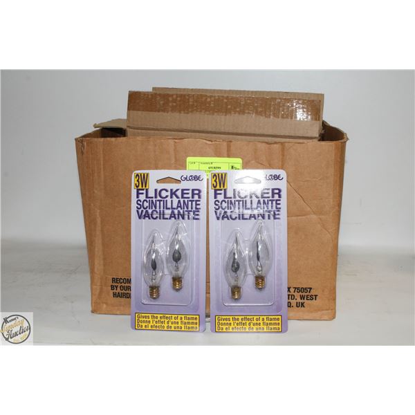 2 BOX OF GLOBE FLICKER DECORATIVE BULBS (3W)