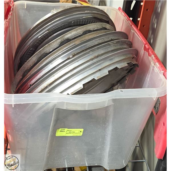 BIN VINTAGE METAL HUBCAPS