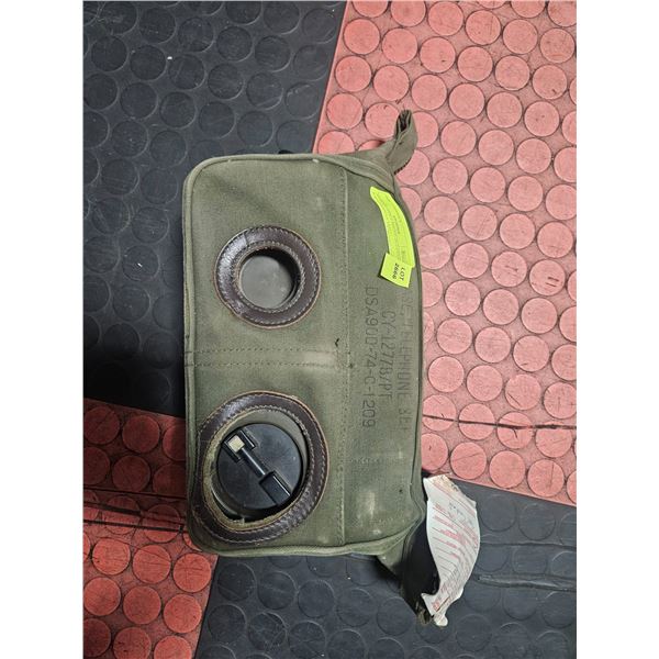ANTIQUE ARMY PHONE IN CANVAS BAG CANADIAN ARMY-