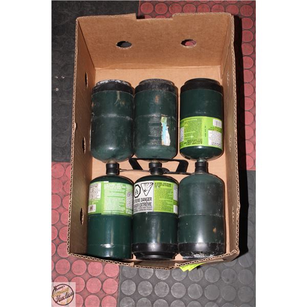 PROPANE TANKS MINI GREEN BOTTLES - SOME NEW