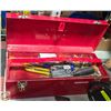 Image 2 : LARGE RED TOOLBOX W/TOOLS