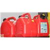 Image 1 : LOT OF FOUR 1 GALLON GAS JERICANS