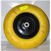 Image 1 : 4.8 / 4.00-8 YELLOW WHEEL BARROW WHEEL (NEW)
