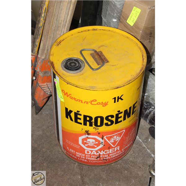 VINTAGE 20 LITRES KEROSINE GAS AND OIL CONTAINER